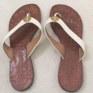 Tory Burch leather flip flops